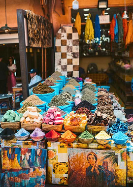 Moroccan Spice Market in Marrakech