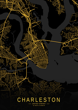 Golden Charleston City Map