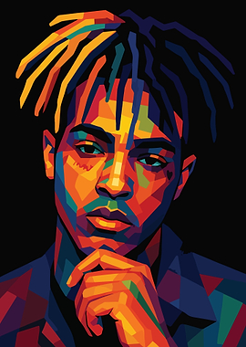 XXXTentacion Colorful Portrait