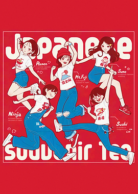 Japanese Souvenir Tee Design