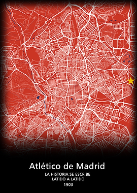 Atlético de Madrid City Map