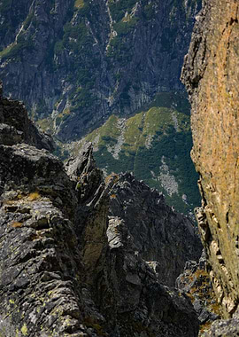 Mountain Ridge Landscape in the High Tatras