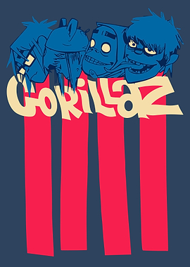 Gorillaz band cartoon style