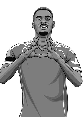 Ryan Gravenberch Black and White Version