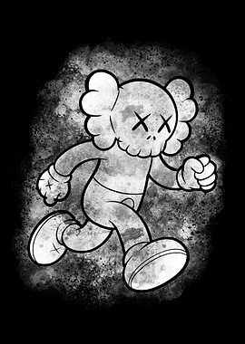 KAWS Running Monochrome Art