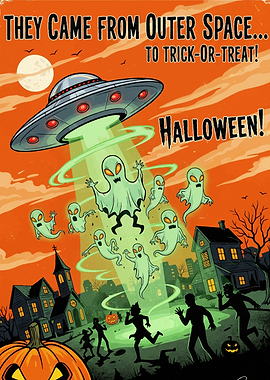 Halloween Aliens Trick-or-Treating Halloween2025