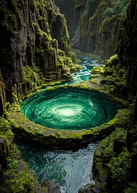Emerald Vortex in Mossy Canyon