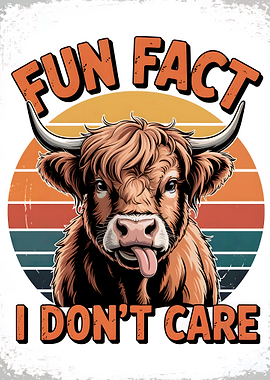 Fun Fact I Don't Care Cow