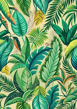 Tropical Leaves Pattern