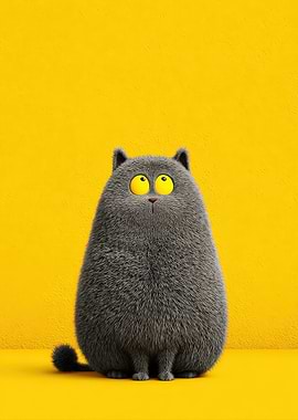 Cartoon Gray Cat