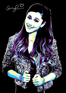 Ariana Grande Pop Art Portrait