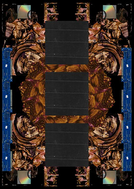 Abstract Tech and Wood Collage