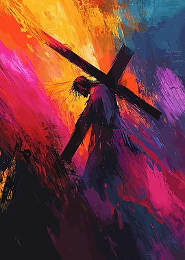 Jesus Carrying the Cross Painting