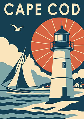 Cape Cod Travel Poster