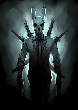 Creepy Rabbit Mask Assassin