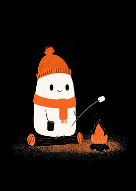 Marshmallow Roasting by Campfire