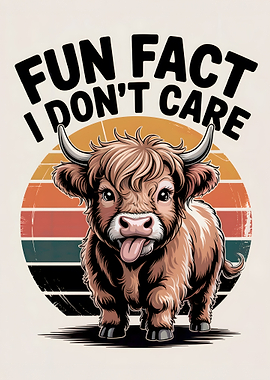 Fun Fact I Don't Care Cow