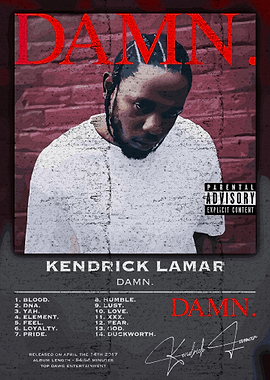 Kendrick Lamar - DAMN. Album Cover
