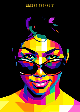 Aretha Franklin Pop Art Portrait