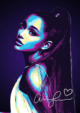 Ariana Grande Pop Art Portrait