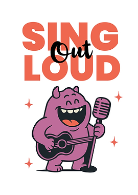 Sing Out Loud Cartoon Monster