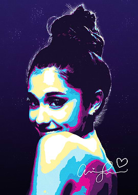 Ariana Grande Pop Art Portrait