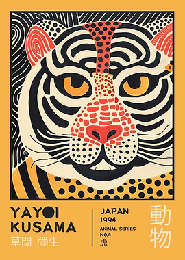 Yayoi Kusama Tiger Exhibition Poster