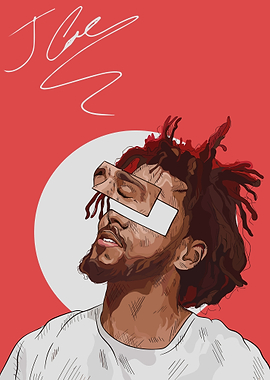 J Cole Portrait Illustration