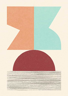 Abstract Geometric Shapes Art Print Design Layout