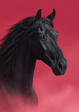 Elegant Black Horse Portrait