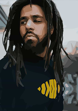 J. Cole Portrait Digital Art