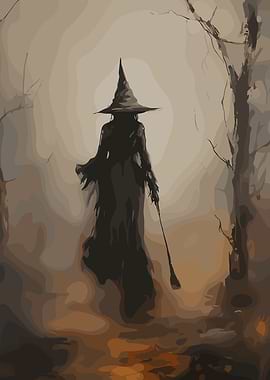 Witch in the Woods Illustration