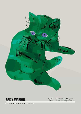 Andy Warhol Cat Collection Exhibition Poster