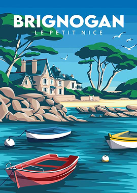 Brignogan Le Petit Nice Travel Poster