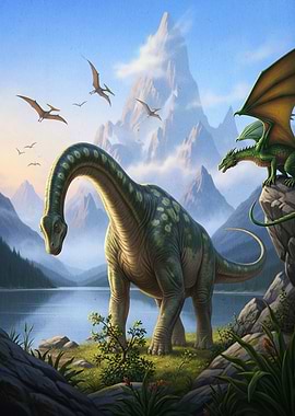 Dinosaur Dragon Landscape
