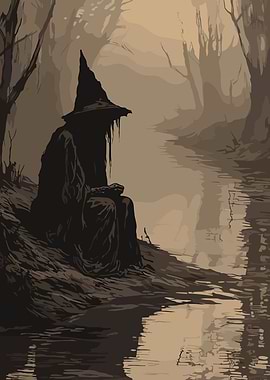 Dark Wizard by the River