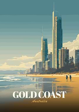 Gold Coast Australia Beach Skyline
