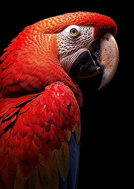 Scarlet Macaw Portrait