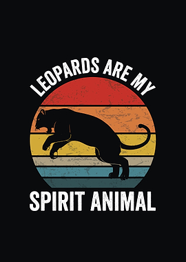 Leopards Are My Spirit Animal Retro Design