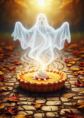 Ghostly Pumpkin Pie Halloween Treat