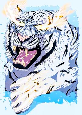 Blazing White Tiger