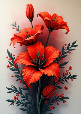 Elegant Red Floral Arrangement