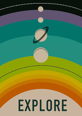 Explore Space Minimalist Art