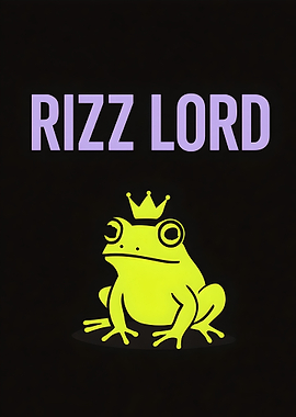 Rizz Lord Frog with Crown