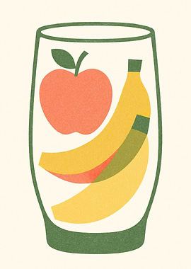 Fruit in a Glass Illustration