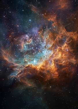 Nebula Space Cloud with Stars