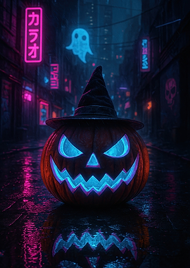 Cyberpunk Halloween Pumpkin