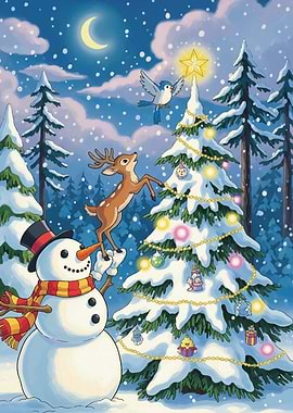 Christmas Tree Decorating with Friends