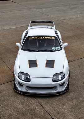 White Toyota Supra Hardtuned