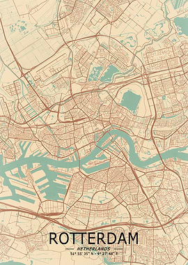 Rotterdam Vintage Map